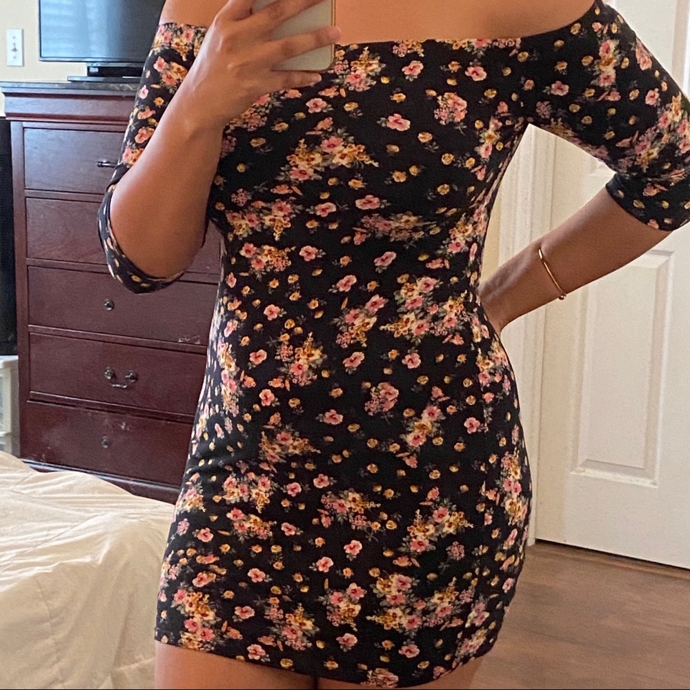 Sexy Off-the-shoulder Floral Dress
